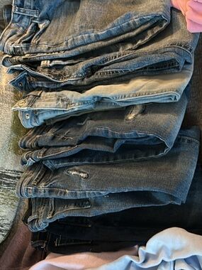 Girls lot of (6) Denim Jeans - size 6/7